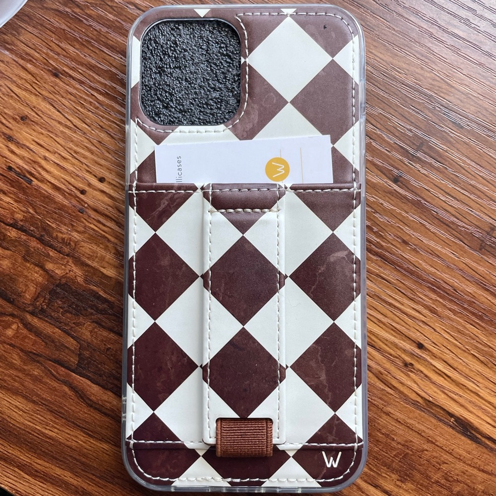 Walli Brown and White Checkered iPhone 12 Pro Case